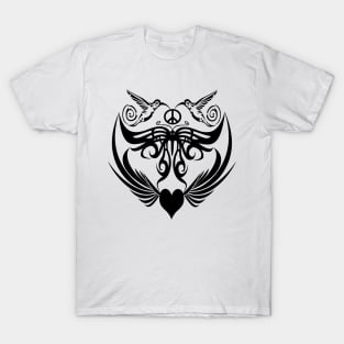 Butterfly wings, hummingbirds black T-Shirt